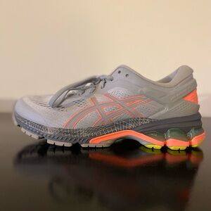 Asics Women's Gray and Coral Running Sneakers